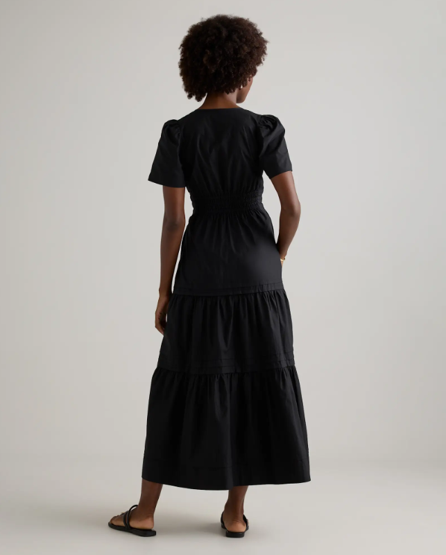 Quince Women's Poplin Tiered Maxi Dress