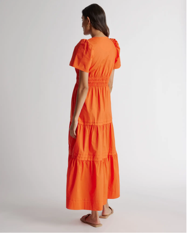 Quince Women's Poplin Tiered Maxi Dress