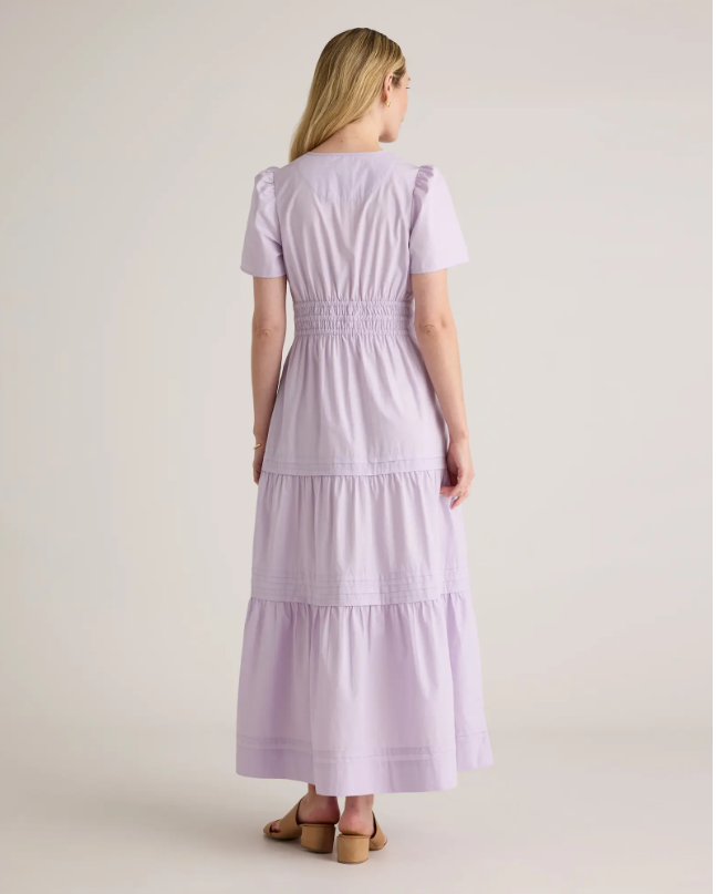 Quince Women's Poplin Tiered Maxi Dress