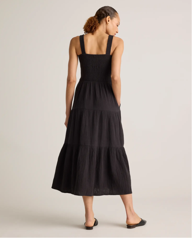 Quince Women's Gauze Smocked Sleeveless Maxi Dress