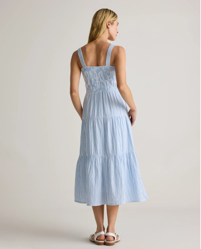 Quince Women's Gauze Smocked Sleeveless Maxi Dress