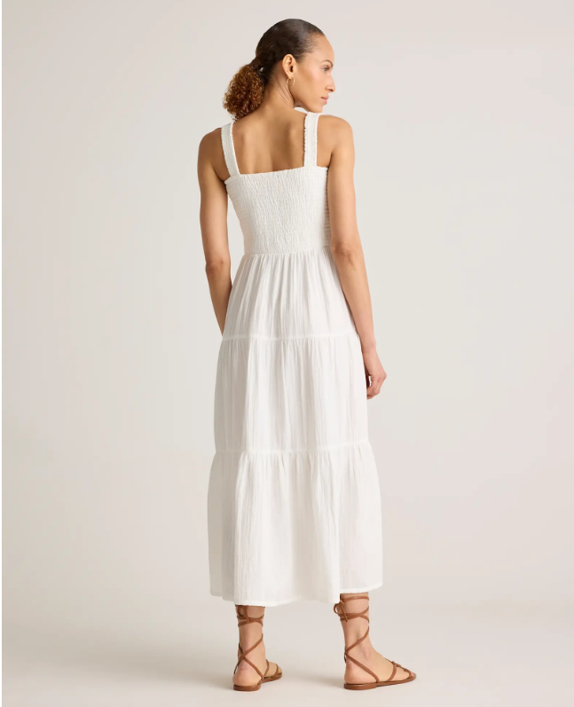 Quince Women's Gauze Smocked Sleeveless Maxi Dress