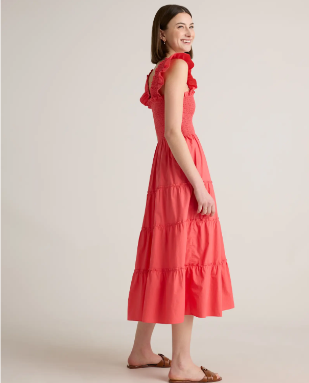Quince Women's Poplin Smocked Midi Dress