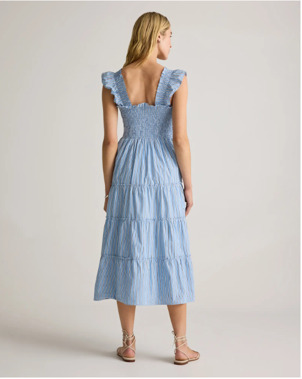 Quince Women's Poplin Smocked Midi Dress