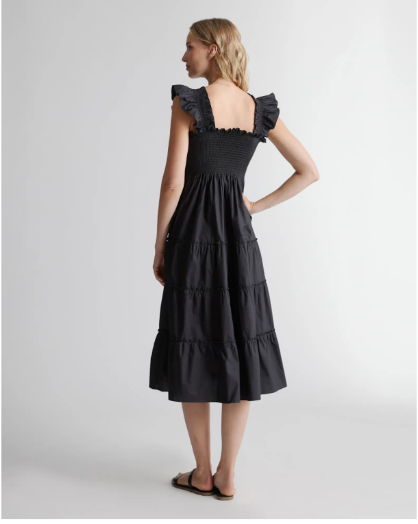 Quince Women's Poplin Smocked Midi Dress