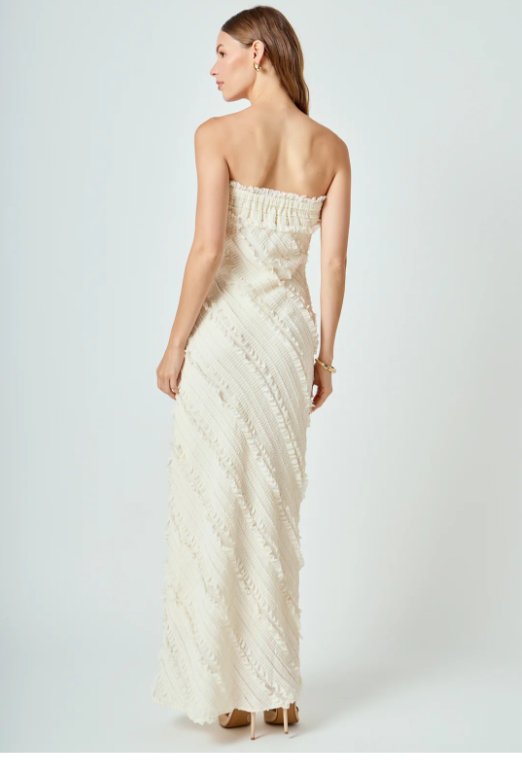 Endless Rose Women's Strapless Ruffled Maxi Dress