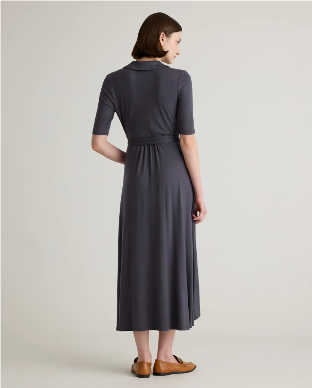 Quince Women's Tencel Jersey Midi Wrap Dress