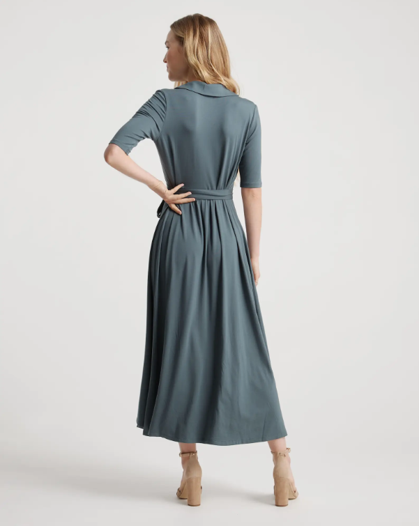 Quince Women's Tencel Jersey Midi Wrap Dress