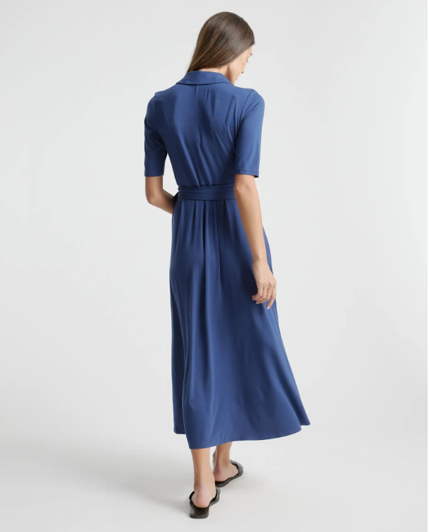 Quince Women's Tencel Jersey Midi Wrap Dress