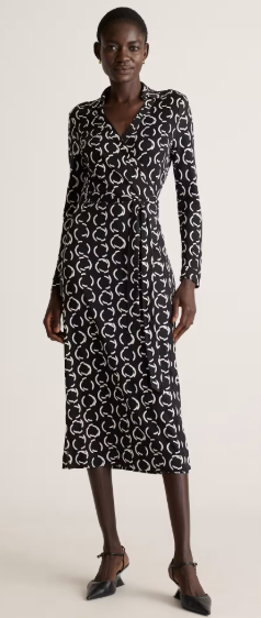 Women's Quince 100% Silk Jersey Midi Wrap Dress