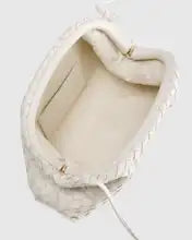 Women's Quince Italian Leather Handwoven Pouch Crossbody Clutch