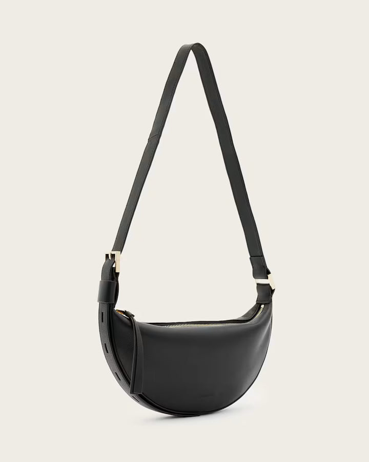 AllSaints Women's Half Moon Leather Crossbody Bag