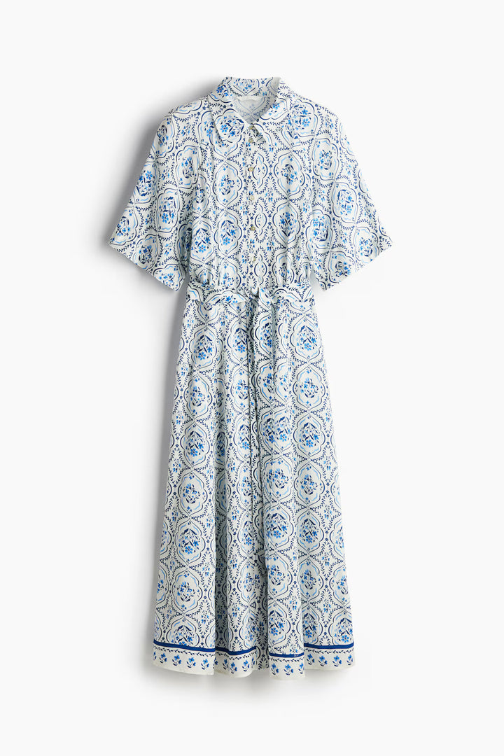 H&M Ladies Tie-Belt Shirt Dress