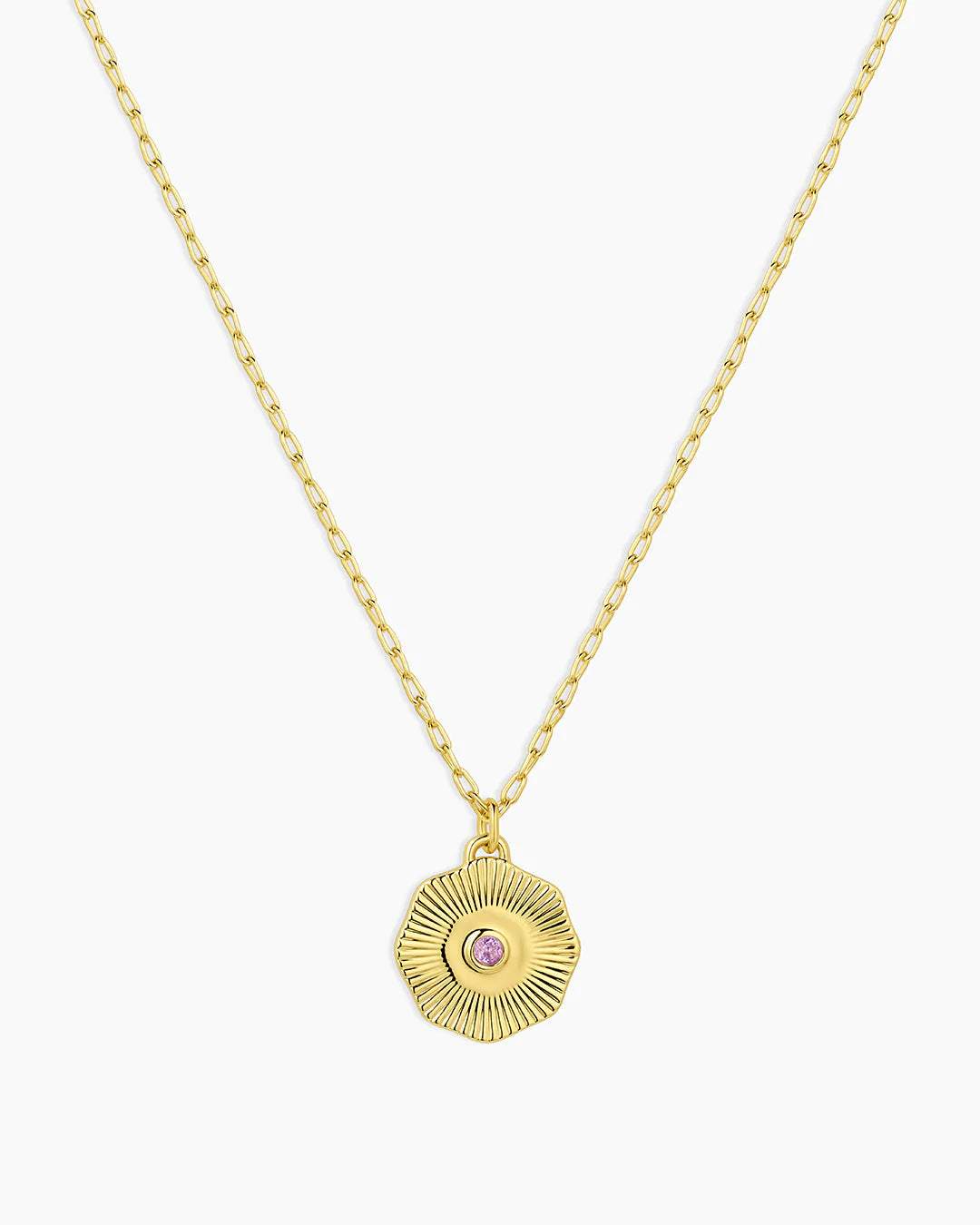 Women's gorjana Birthstone Coin Necklace 18k Gold