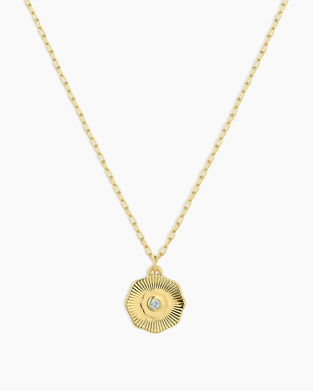 Women's gorjana Birthstone Coin Necklace 18k Gold