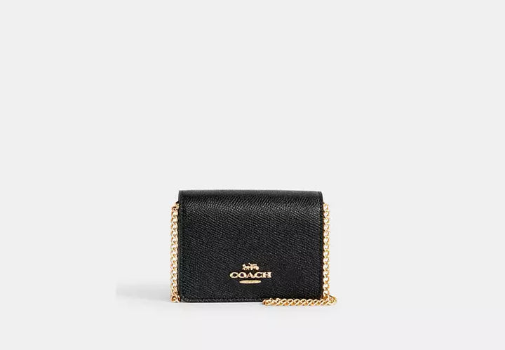 Coach Women's Outlet On A Chain In Signature Canvas Mini Wallet