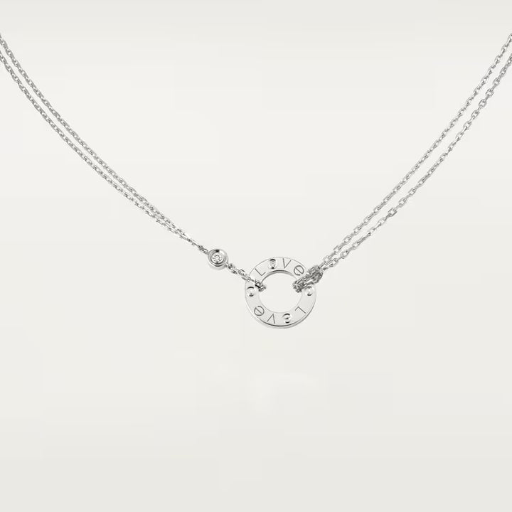 Cartier Love Circle Necklace B7219500 Yellow Gold Diamond