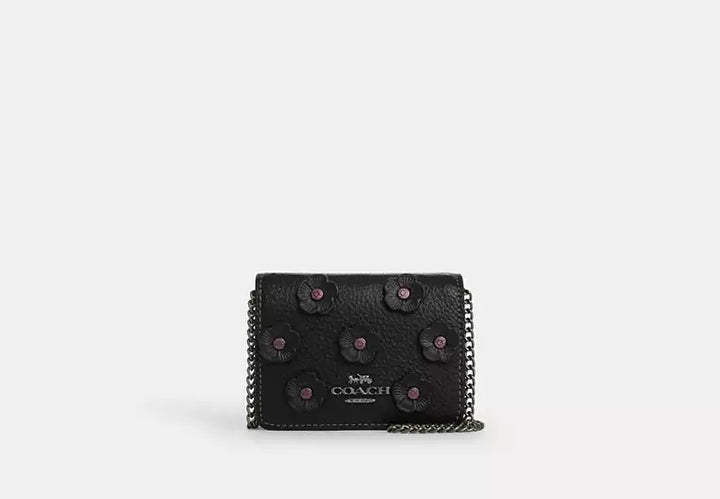 Coach Women's Outlet On A Chain In Signature Canvas Mini Wallet