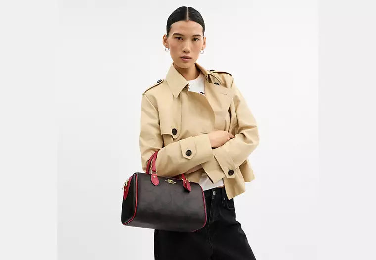 Coach Women's Rowan Satchel Bag in Signature Canvas