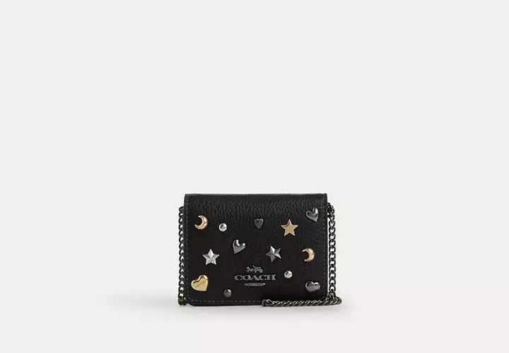 Coach Women's Outlet On A Chain In Signature Canvas Mini Wallet