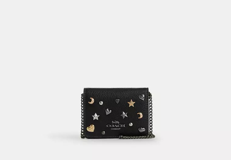 Coach Women's Outlet On A Chain In Signature Canvas Mini Wallet