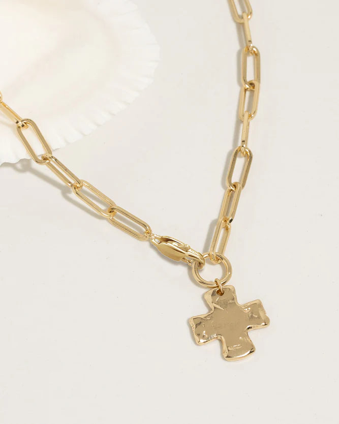 James Michelle Chunky Cross Chain Necklace