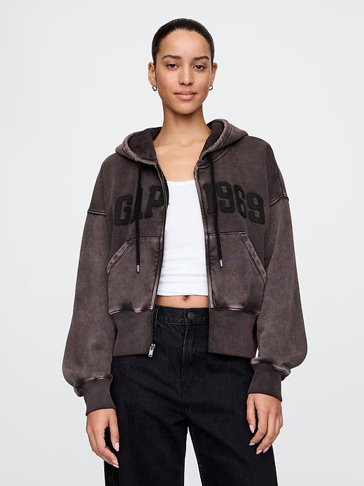 Gap VintageSoft Full-Zip Wedge Hoodie
