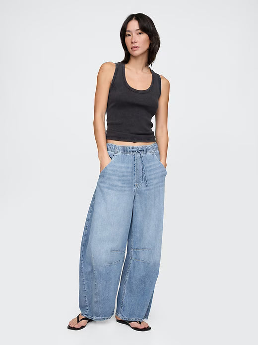 Gap Women’s Mid Rise Ultrasoft Easy Horseshoe Jeans