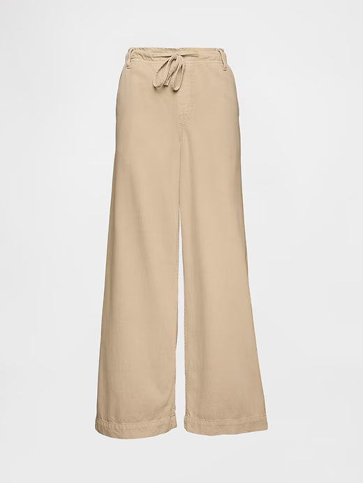 Gap Women's Mid Rise UltraSoft Pleated Easy Baggy Jeans