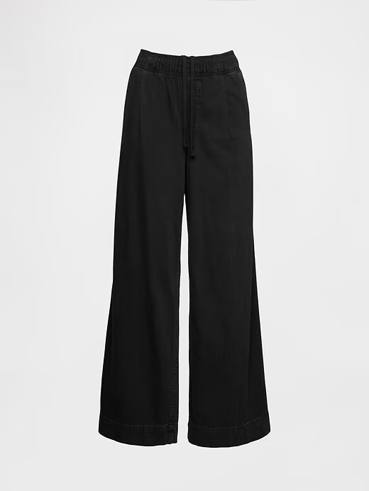 Gap Women's Mid Rise UltraSoft Pleated Easy Baggy Jeans