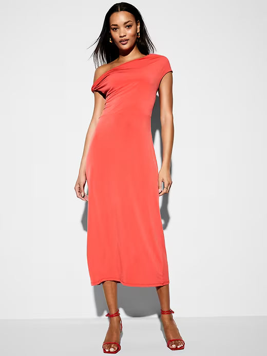 Old Navy Women's The Occasion One-Shoulder Midi Dress