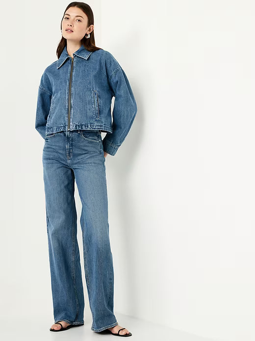 Old Navy Women's Harrington Zip Jacket