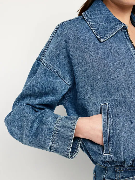 Old Navy Women's Harrington Zip Jacket