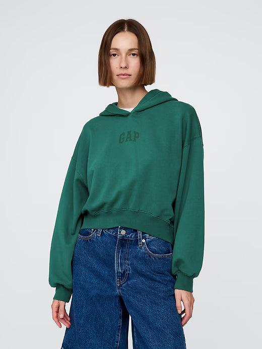 Women's Vintagesoft Crop Logo Hoodie