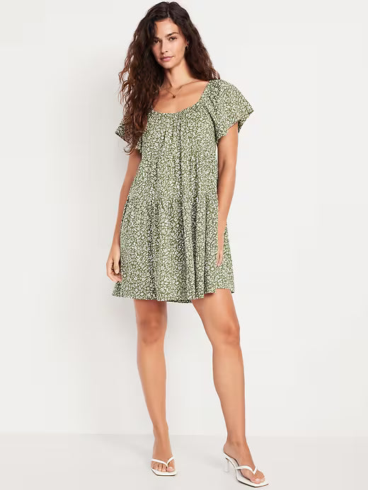 Old Navy Women's Tiered Mini Swing Dress