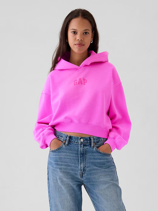 Women's Vintagesoft Crop Logo Hoodie