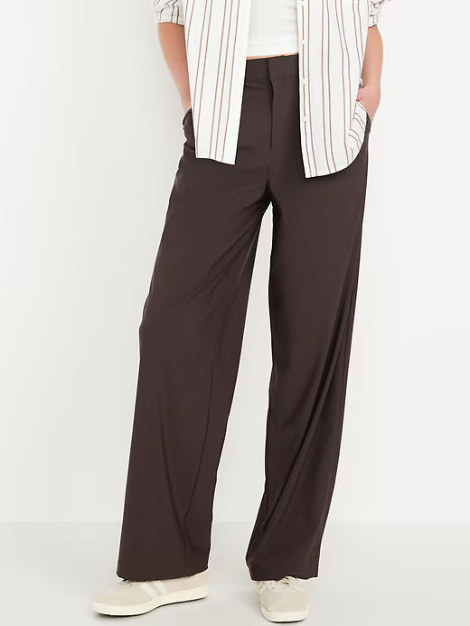 Old Navy Women's High-Waisted Sleektech Trouser Pants