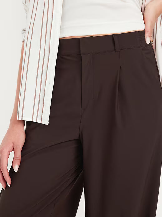 Old Navy Women's High-Waisted Sleektech Trouser Pants