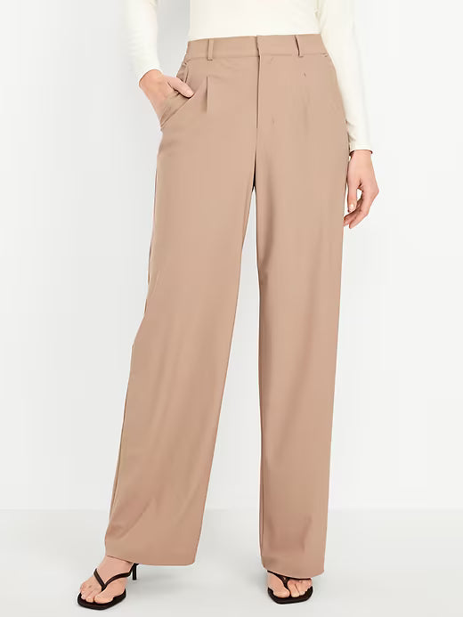 Old Navy Women's High-Waisted Sleektech Trouser Pants
