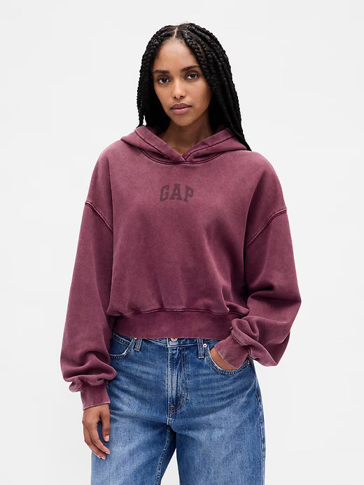 Women's Vintagesoft Crop Logo Hoodie