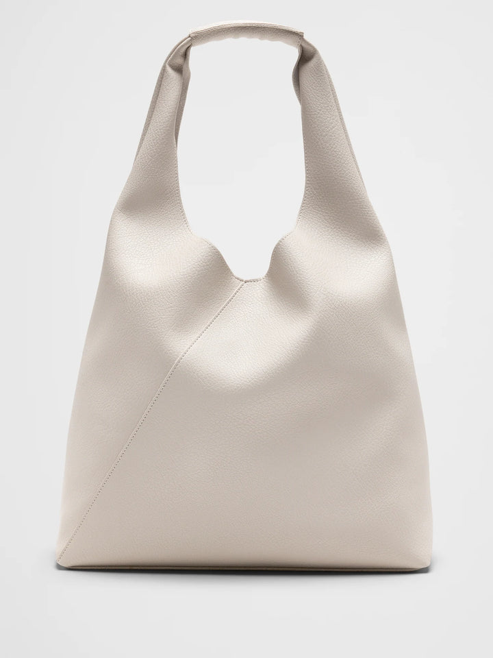 Women's Vegan Leather Slouchy Tote Black Regular Size One Size