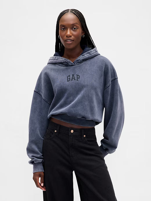Women's Vintagesoft Crop Logo Hoodie