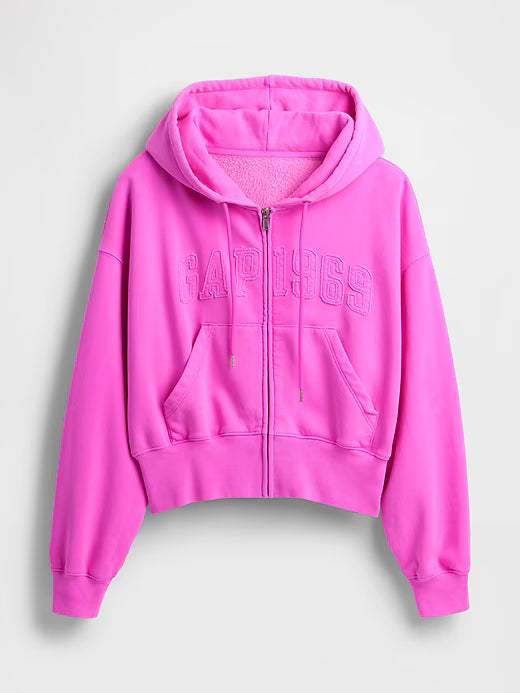 Gap VintageSoft Full-Zip Wedge Hoodie