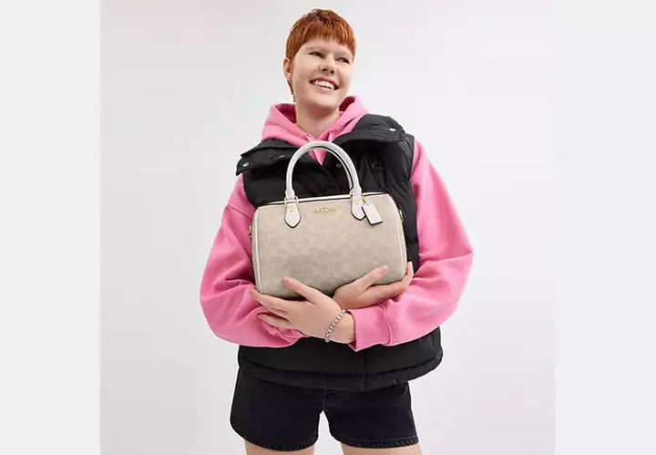 Coach Women's Rowan Satchel Bag in Signature Canvas