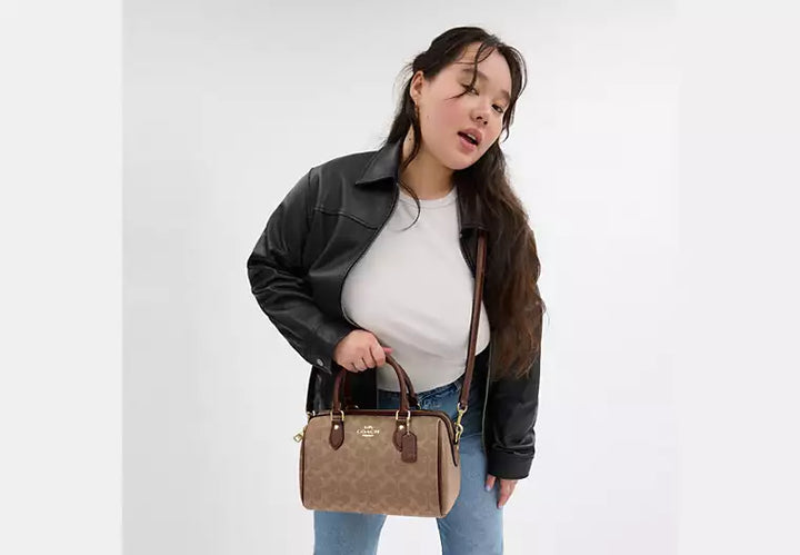 Coach Women's Rowan Satchel Bag in Signature Canvas