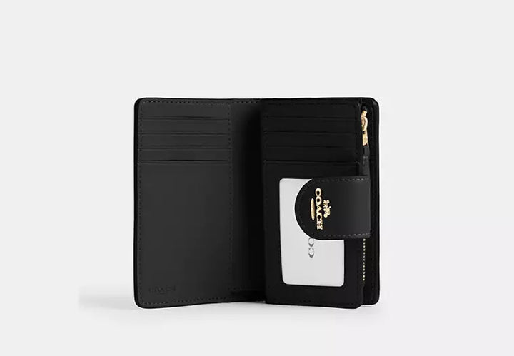 Coach Women's Medium Corner Zip Wallet in Signature Canvas