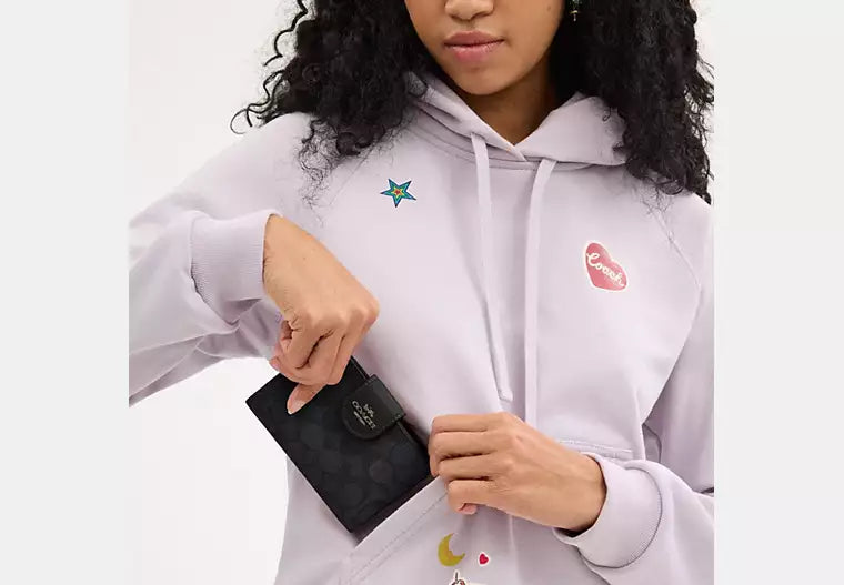 Coach Women's Medium Corner Zip Wallet in Signature Canvas