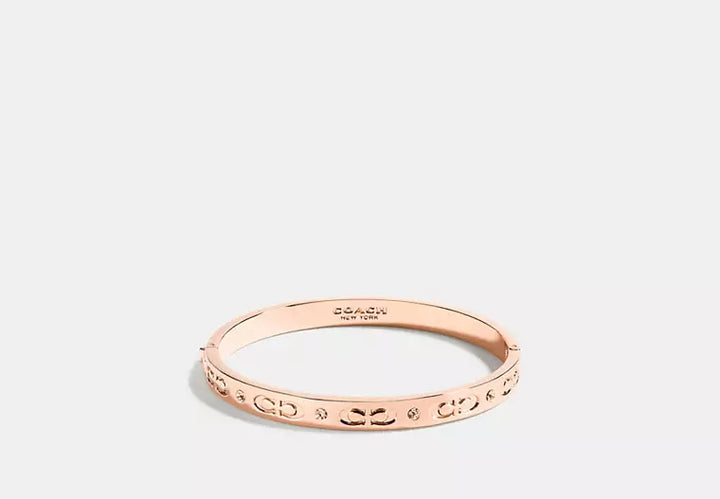 Coach Women's Signature C Hinged Bangle