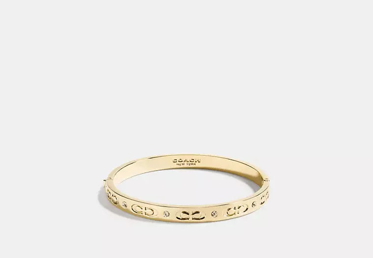 Coach Women's Signature C Hinged Bangle
