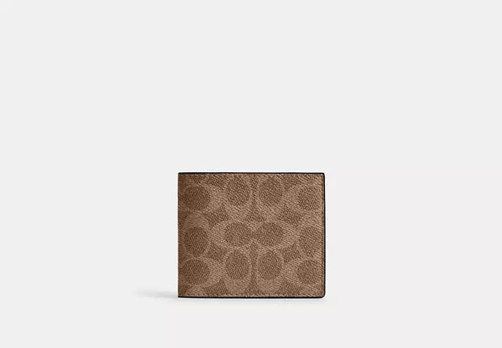 Coach Outlet Men’s ID Billfold Wallet in Signature Canvas